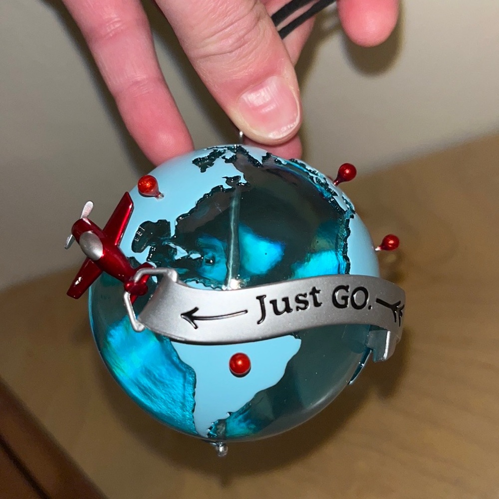 2019 Hallmark Next Stop: Adventure ornament, NIB